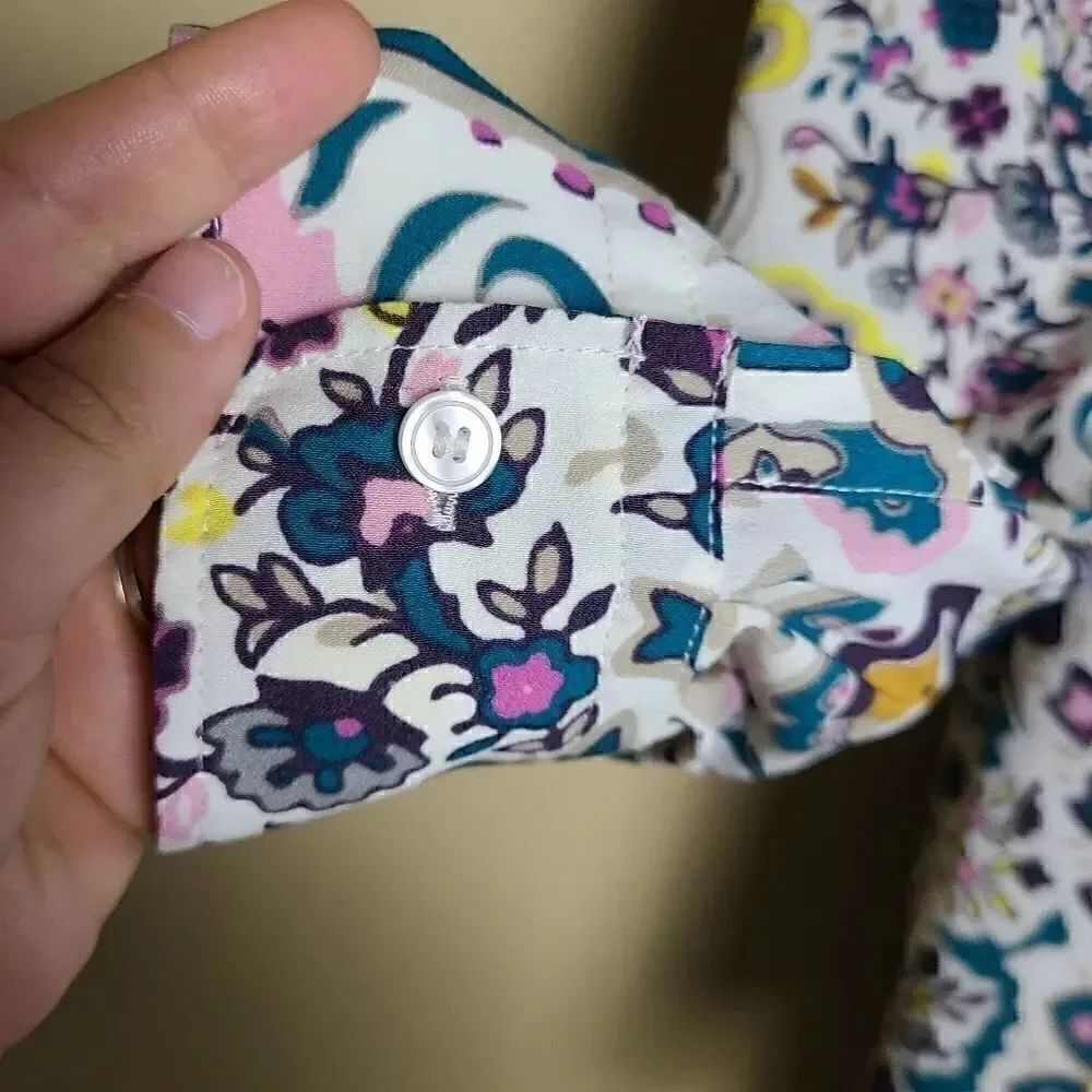 Talbots Floral Long Sleeve Button Up - Picture 3 of 8